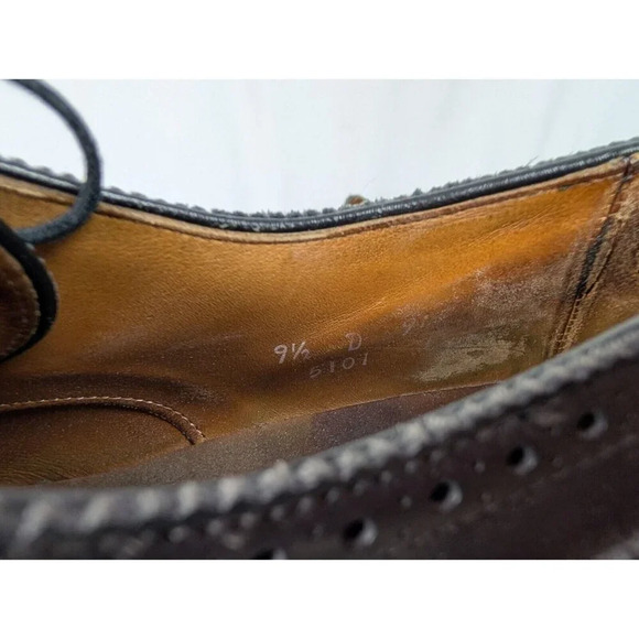 Allen Edmonds LEXINGTON 5101 Black Cap Toe Oxfords Derby Dress Shoes sz. 9 1/2 D main image 4